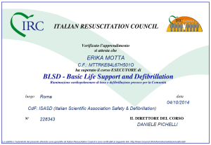 Attestato BLSD